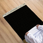 tapis prière géométrique noir doré moderne élégant maison extérieur voyage prière cuisine plage pique