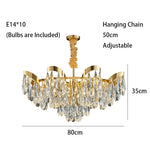 lustre cristal moderne doré transparent finition brillante élégant pendeloque chambre salon