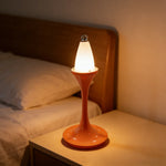 lampe chevet moderne rechargeable usb 5w orange tactile flux lumineux 60 ledABL