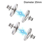 aimants magnétiques argentés modernes 17mm 20mm 25mm rideaux détachables sans clous trois six paires