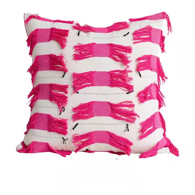 housse coussin boho chic motif floral géométrique coton polyester 45x45cm 30x50cm decoration canapé voiture