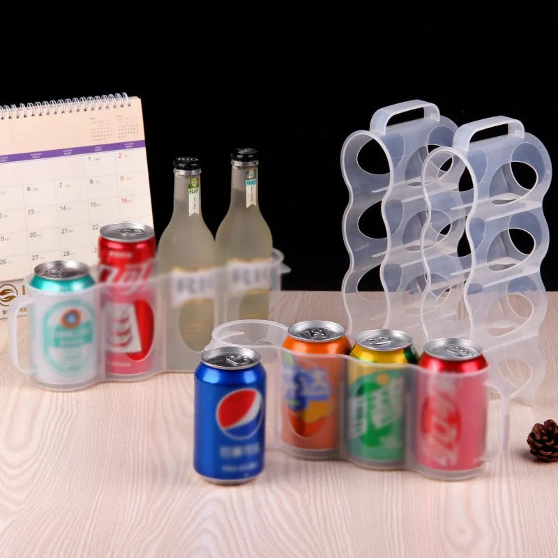 porte boissons adhésif moderne transparent réfrigerateur rangement canettes bouteilles efficace organisation
