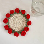 coussin crochet fleurs motifs colorés artisanal traditionnel opaques variété