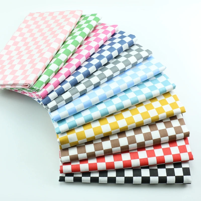 tissu coton carreaux multicolores moderne protection uv respectueux environnement 160cm large