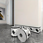 ruban decoratif autoadhésif moderne blanc or gris 500cm 10cm imperméable pvc
