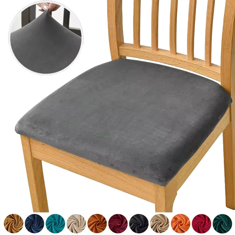 coussin chaise velours gris moderne élasthanne polyester amovible lavable chambre salon mariage