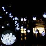 guirlande lumineuse solaire led multicolore 5m 20leds extérieure décoration jardin festive