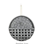 panier bois gris marron rustique utilisation multiple empilable tige tissée boucle(chaines) decoration maison bucolique