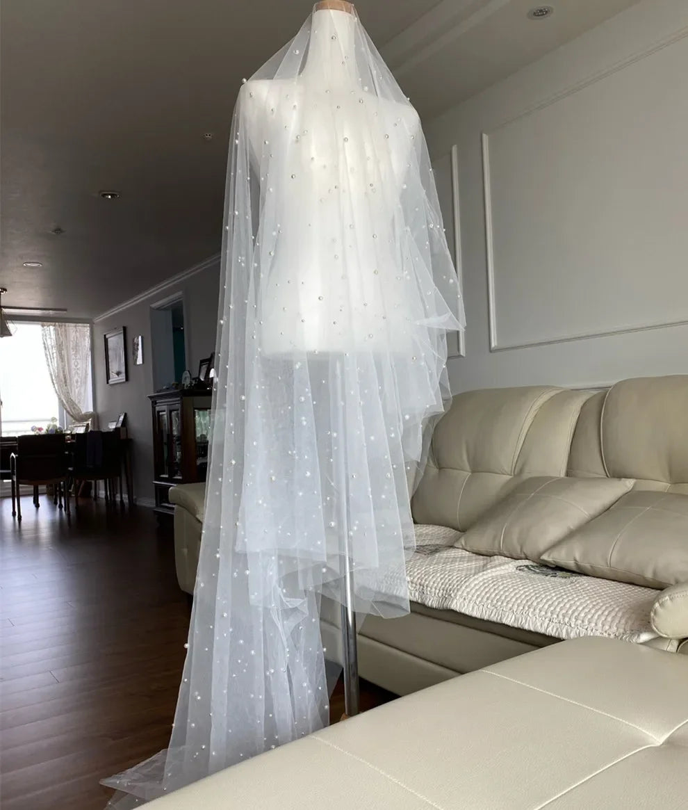 voile mariée blanc deux couches peigne mariage classique long