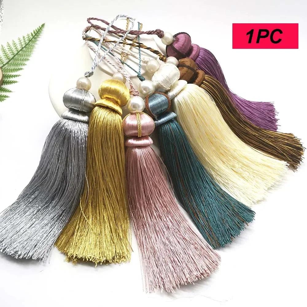 pompon élégant polyester couleur gris doré bleu rose vert marron uni opaque 30cm 10