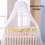 filet protection lit bébé bleu rose dentelle transparente clips classique doux chambre bébé été
