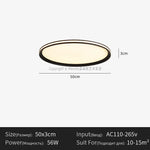 plafonnier led moderne blanc noir rond lisse éclairage quotidien télécommande opaques