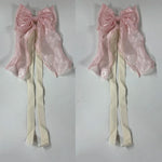 ruban fenêtre rose clair soie douce translucide classique élégant 24cm 26cm