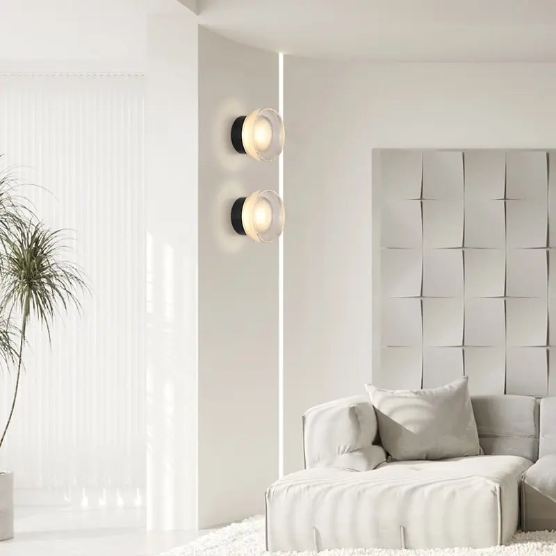 lampe murale moderne led noir doré blanc translucide rayures finies minimaliste