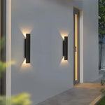 applique murale moderne led 18w 24w aluminium étanche noirextérieur ip65 61cm 41cm 20cm
