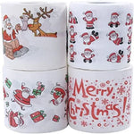 Papier toilette de Noël imprimé Père Noël sur fond blanc