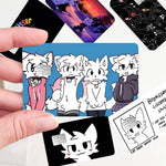 autocollants carte credit dessin animé chats moderne graphique