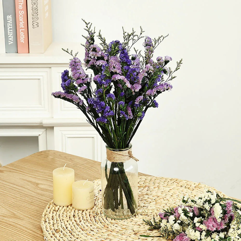 bouquet fleurs séchées eucalyptus gypsophile lavande décoration maison anniversaire valentin boho naturel