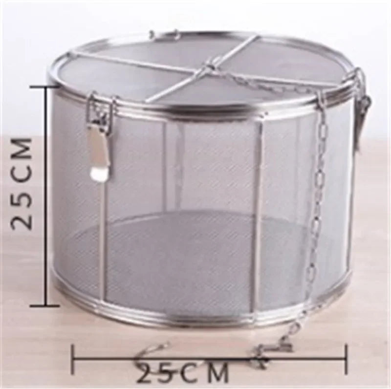 sacs assaisonnement acier inoxydable filtre cylindrique maille fine argenté moderne cuisine stockageversiblechains métalliques