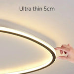 Lampe LED moderne ovale blanc noir 2000 82000 lumens 90 260V