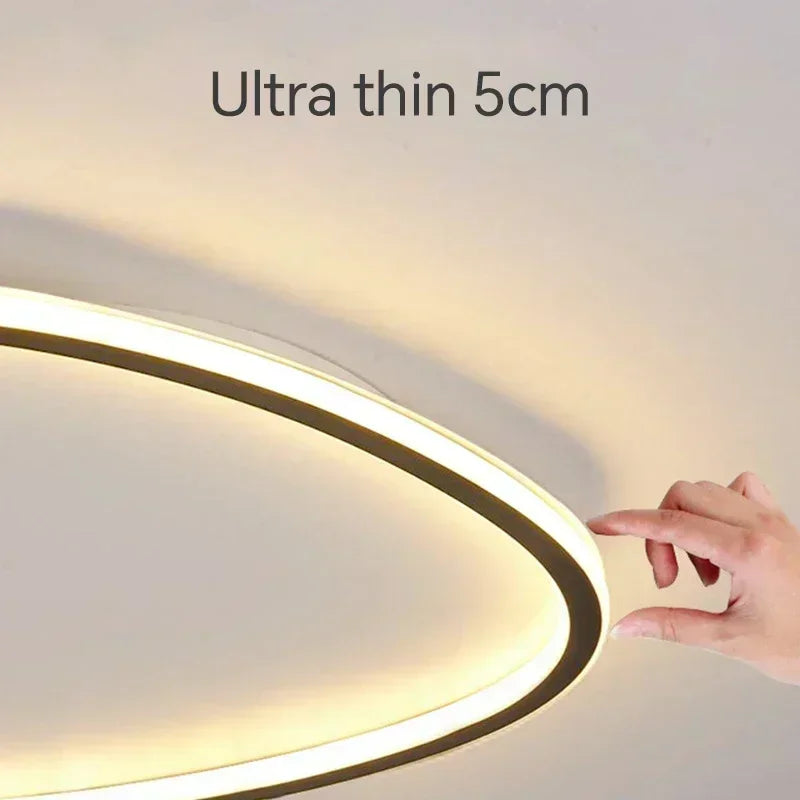 Lampe LED moderne ovale blanc noir 2000 82000 lumens 90 260V