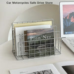porte revues métal argenté rose gold moderne minimaliste grille mailles regulieres