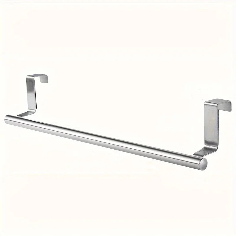 porte serviettes mural adhésif acier inoxydable simple barre moderne argente chromé sans perçage