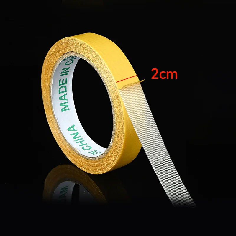 ruban adhésif double face jaune gris maille fine robuste imperméable sans trace longueur 10m