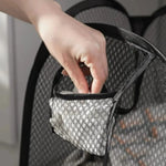 panier linge pliable noir gris maille moderne respectueux environnement poignées