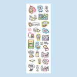 stickers kawaii multicolores dessins animés adhésifs mignons thème cuisine jeux vidéo halloween