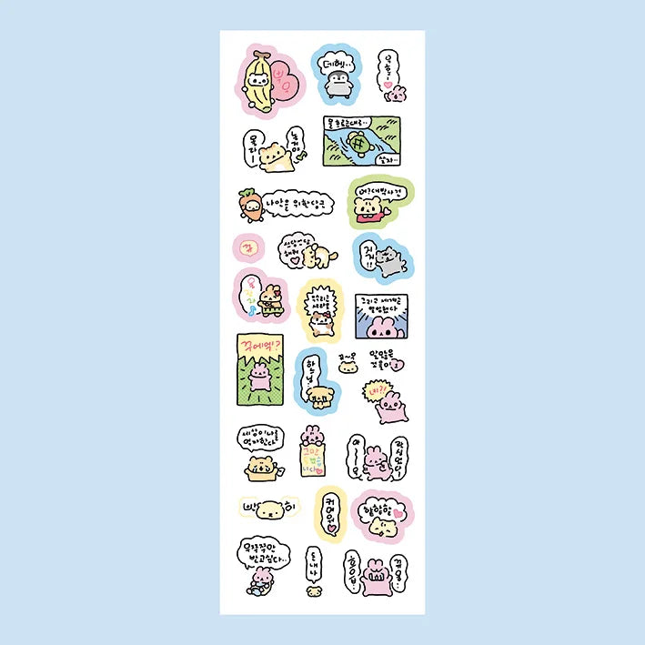 stickers kawaii multicolores dessins animés adhésifs mignons thème cuisine jeux vidéo halloween