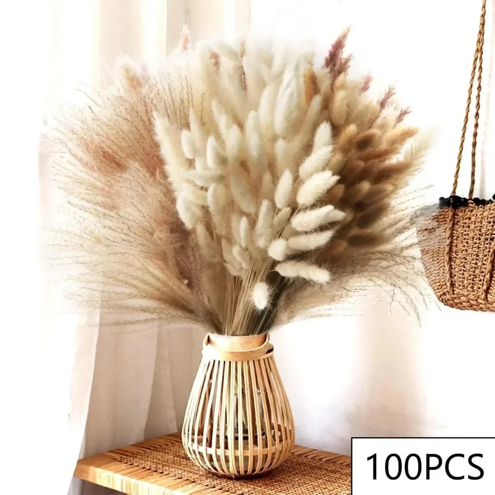 décoration intérieure bouquet fleurs séchées orange blanc rustique naturel table fête