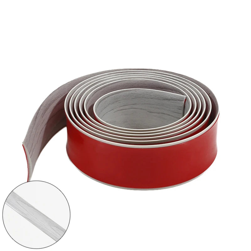 bande seuil caoutchouc rouge imitation bois adhésive sols moderne 200x4cm