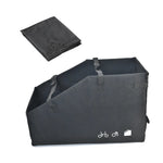 boîte rangement vélo pliant noir tissu uni pratique poignées fermeture glissière durable nylon