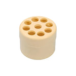 support fleurs moderne élégant beige clair trous circulaires boîte emballage fleurs artificielles transparent ornement
