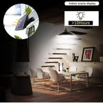 lampe solaire moderne noire télécommande panneau solaire intégré autonome deux lumières abs lithium
