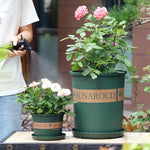 pots fleurs modernes vert opaque sans fixation soucoupe plastique balcon jardin