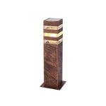 lampe solaire moderne imperméable noir marron clair texture bois transparente fixée aluminium ip55 ledextérieur