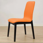 chaises salle manger moderne bois PU gris clair vert menthe rouge brique blanc minimaliste