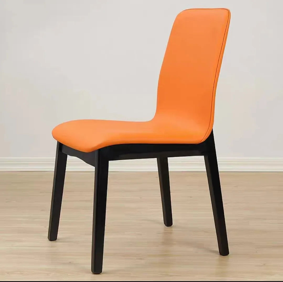 chaises salle manger moderne bois PU gris clair vert menthe rouge brique blanc minimaliste