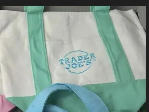 sac main réutilisable toile orange violet noir vert moderne poignées détachables étiquette logo sac