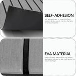 tapis sol auto adhésif eva gris marron bleu marine rayures horizontales moderne yacht bateau