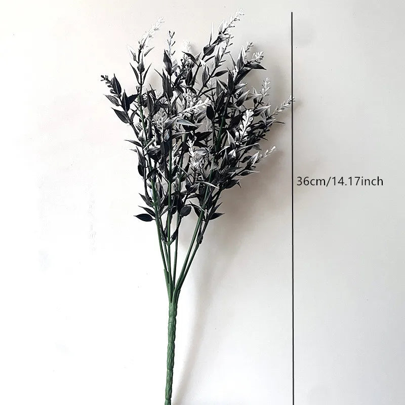 bouquet artificiel feuilles noires modernes décoration intérieure halloween minimalisteextérieurcoration événementiel