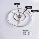 cadre lampe or rose argenté moderne minimaliste eyelets structure sectionnée