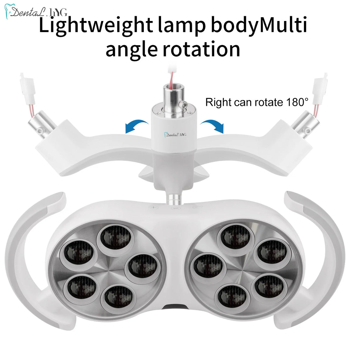 lampe dentaire led sans ombre réglable moderne blanc six sources lumineuses