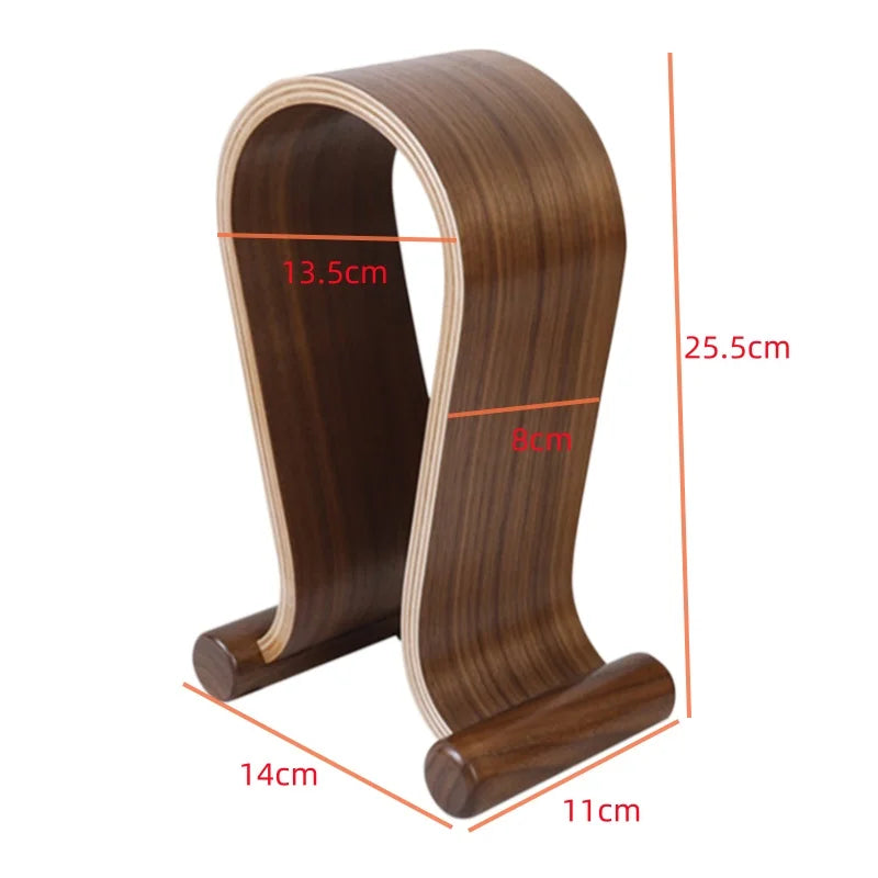 support casque audio bois naturel marron clair moderne minimaliste decoration