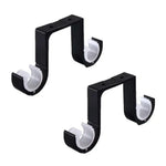 supports rideau noirs blancs clips fixation modernes fenêtres decoration intérieure aluminium durables