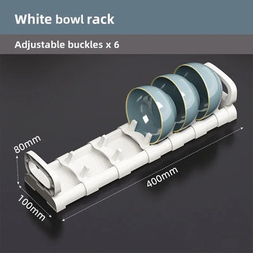 supports rangement assiettes bols clips réglables moderne blanc bleu doré respectueux environnement cuisine