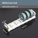 supports rangement assiettes bols clips réglables moderne blanc bleu doré respectueux environnement cuisine