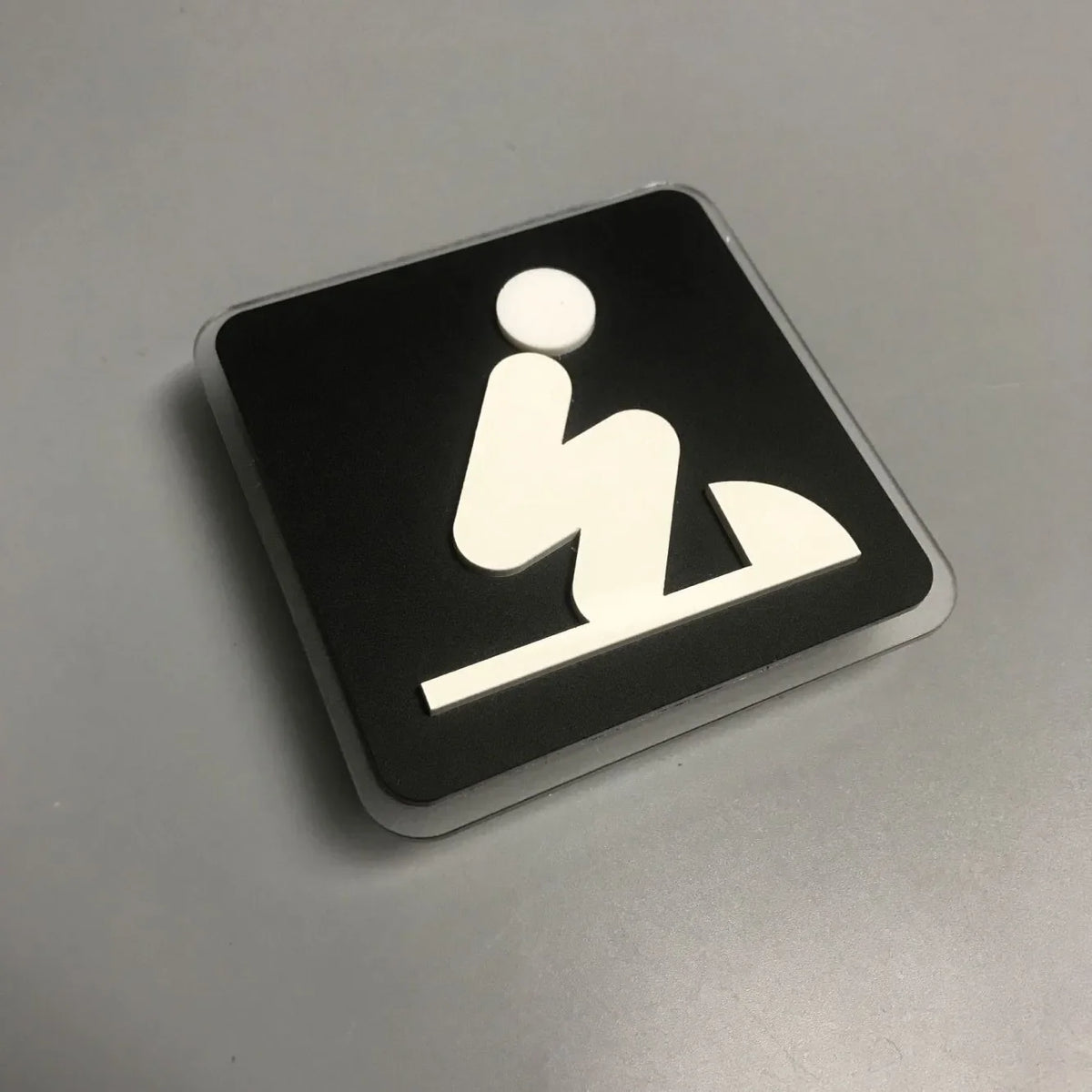 sticker signalétique toilette homme moderne minimaliste noir blanc decoration salle bains